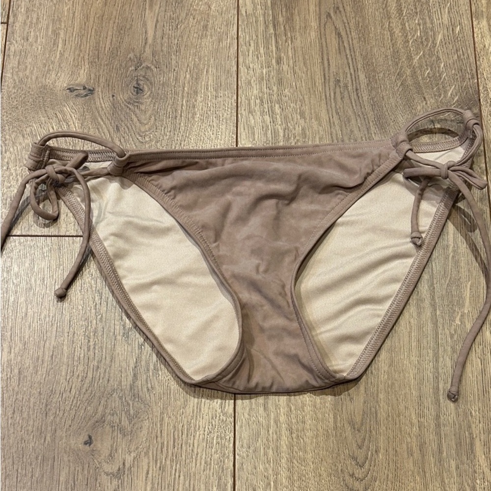Tan Bikini Bottom with Side Ties